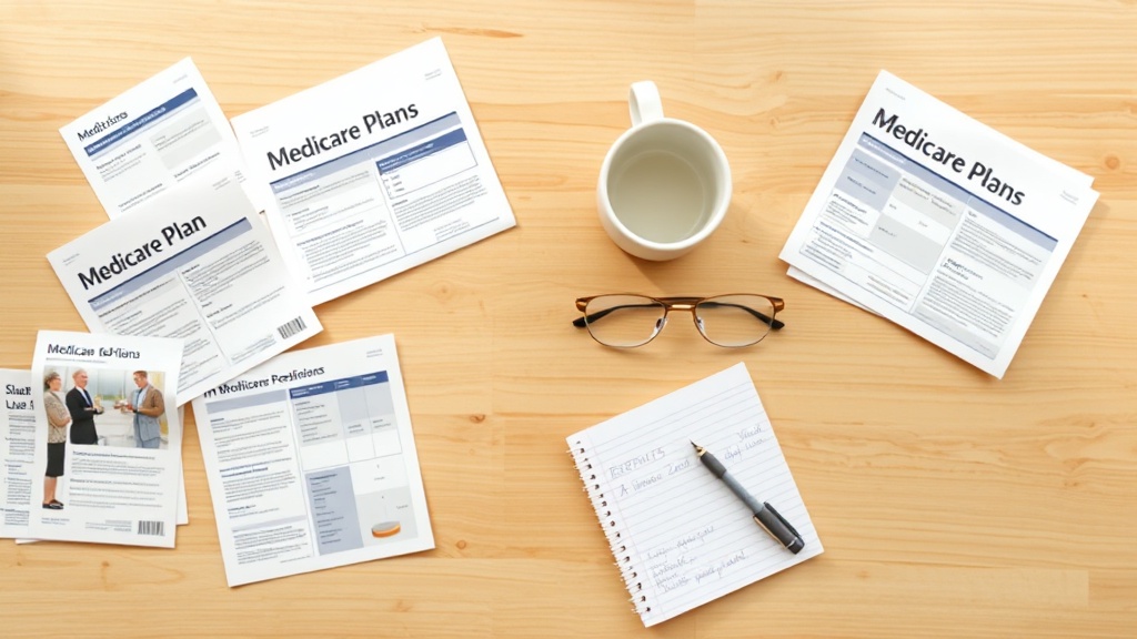 Medicare plan booklets and review paperwork